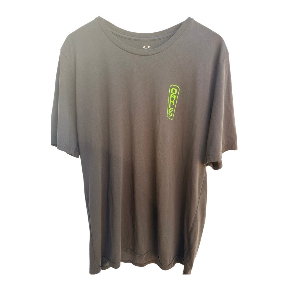 Oakley OCP Logo T Shirt Mens XXL Regular Fit Black Green Graphic